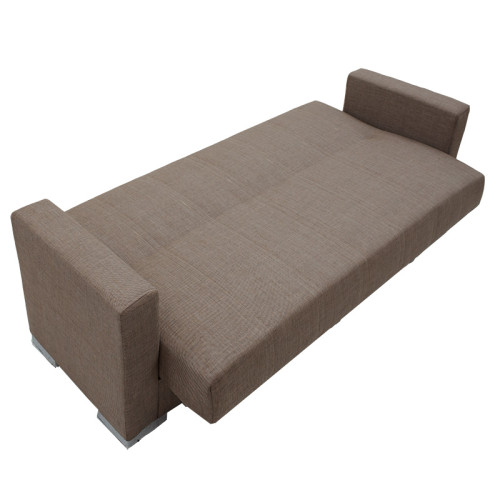 3 seater sofa-bed Ingrid DIOMMI fabric beige brown 210x80x80cm 3 seater sofa-bed Ingrid DIOMMI fabric beige brown 210x80x80cm