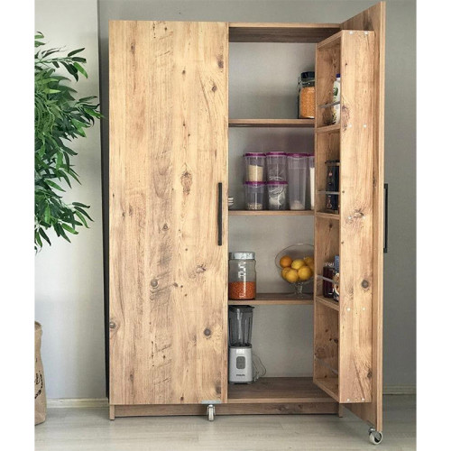 Kitcen cabinet Riot DIOMMI in walnut color 90x42x160cm