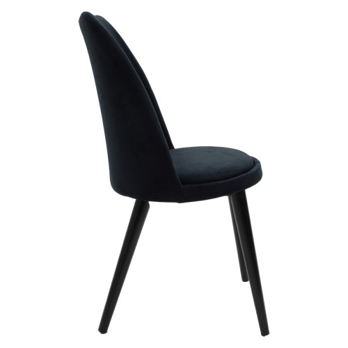 Chair Nettie DIOMMI velvet black-black legs