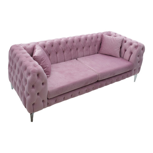 3 seater sofa Irina DIOMMI type Chesterfield pink 206x86x82cm 3 seater sofa Irina DIOMMI type Chesterfield pink 206x86x82cm