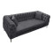 3 seater sofa Irina DIOMMI type Chesterfield velvet gray 206x86x82cm