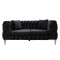 2 seater sofa Irina DIOMMI  type Chesterfield velvet black 170x86x82cm