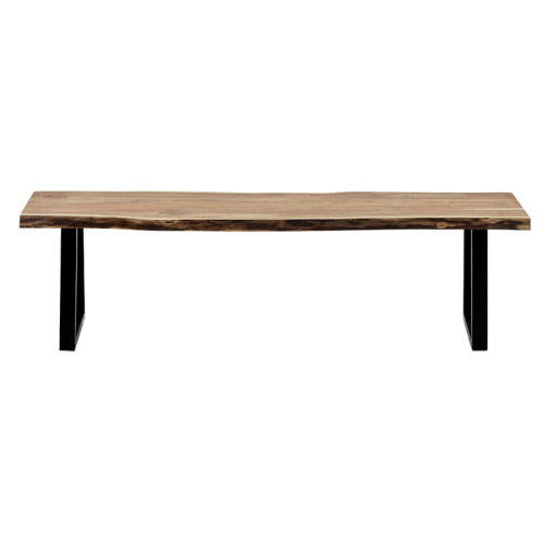 Bench Tibor DIOMMI solid wood 4cm walnut-black 160x40x45cm