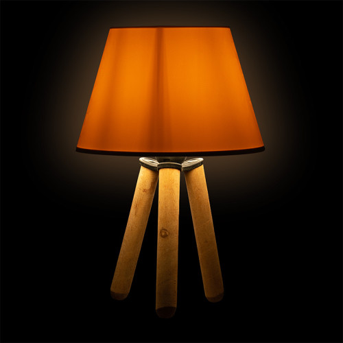 Table lamp PWL-1073 DIOMMI Ε27 ecru-walnut D22x33cm