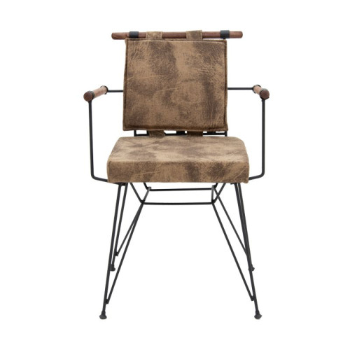 Фотьойл Parson 52x45x81 кафяв/черен DIOMMI 190-000014