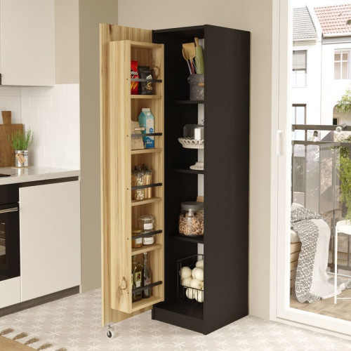 Kitchen cabinet Classer 42x44x176 black/oak DIOMMI 176-000035 Kitchen cabinet Classer 42x44x176 black/oak DIOMMI 176-000035
