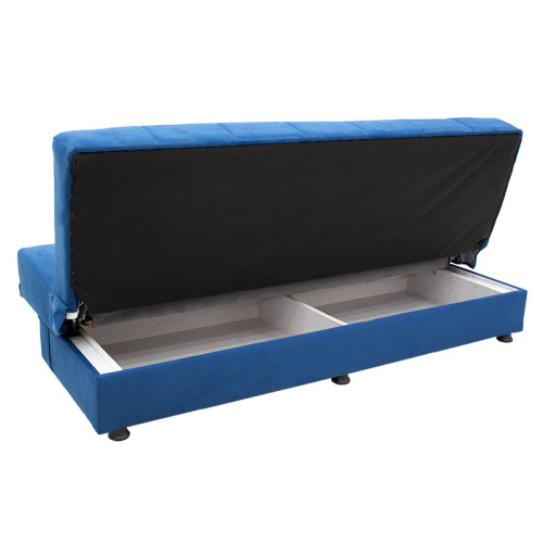 3 seater sofa-bed Meliora DIOMMI velvet fabric blue 190x83x85cm 3 seater sofa-bed Meliora DIOMMI velvet fabric blue 190x83x85cm