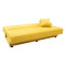 3 seater sofa-bed Meliora DIOMMI velvet fabric yellow 190x83x85cm