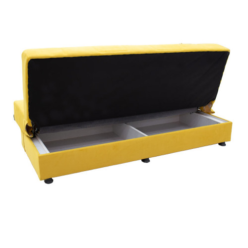 3 seater sofa-bed Meliora DIOMMI velvet fabric yellow 190x83x85cm 3 seater sofa-bed Meliora DIOMMI velvet fabric yellow 190x83x85cm