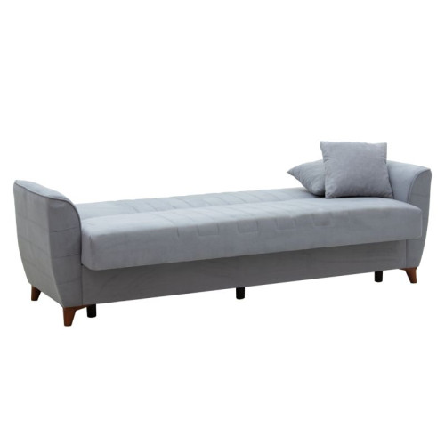 3 seater sofa-bed Kiren DIOMMI velvet gray 222x80x85cm 3 seater sofa-bed Kiren DIOMMI velvet gray 222x80x85cm