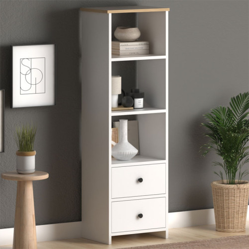 Библиотека Miro 42,5x32x140 бял/дъб DIOMMI 185-000068 Библиотека Miro 42,5x32x140 бял/дъб DIOMMI 185-000068