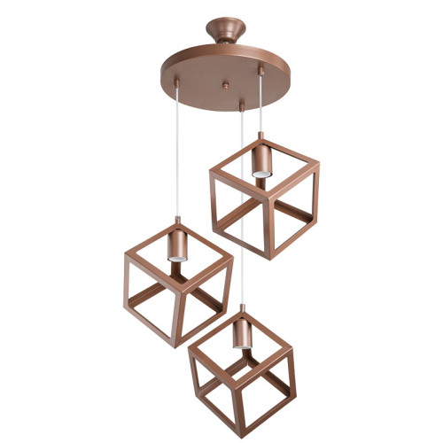 Плафониера с три лампи PWL-1152 45x45x90 мед DIOMMI 147-000087