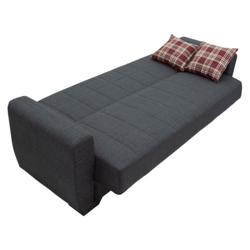3 seater sofa-bed Magnus pakoworld fabric anthracite 217x78x80cm 3 seater sofa-bed Magnus pakoworld fabric anthracite 217x78x80cm