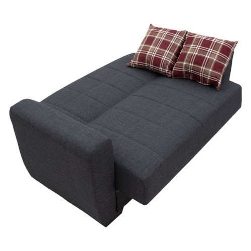 2 seater sofa-bed Magnus pakoworld fabric anthracite 154x78x80cm 2 seater sofa-bed Magnus pakoworld fabric anthracite 154x78x80cm