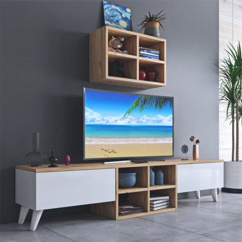 TV set PWF-0606  walnut-white 160x25x34cm