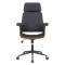 Manager office chair Hermanos pakoworld with black pu - walnut wood