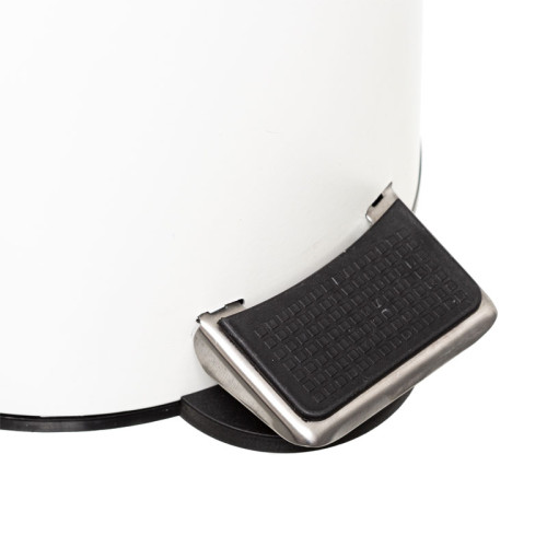 Waste bin 3L Nature pakoworld metallic white-natural Waste bin 3L Nature pakoworld metallic white-natural