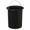 Waste bin 3L Nature pakoworld metallic dark grey- natural