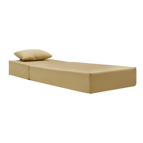 Lounger sunbed Sadie pakoworld fabric beige 65x185x20cm