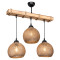 Ceiling light PWL-1120 pakoworld Ε27 walnut-beige 50x18x63cm