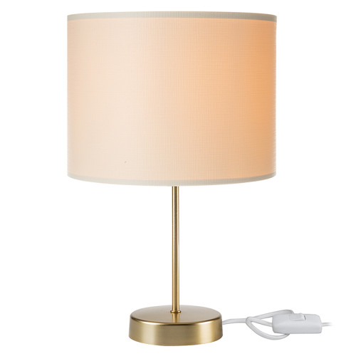 Table lamp PWL-1183 pakoworld Ε27 cream-golden D22x36.5cm