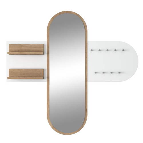 Закачалка за стена Bounty 125x2x122 бял/орех DIOMMI 182-000038 Закачалка за стена Bounty 125x2x122 бял/орех DIOMMI 182-000038