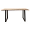 Dining table Miles pakoworld solid wood 4cm walnut-foot black 140x80x78cm