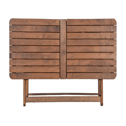 Garden dining Retto set 5 pcs solid beech wood walnut-dark red color 120x75x71cm