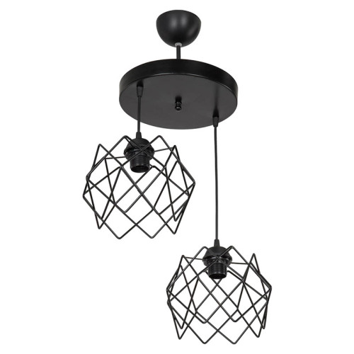 Плафониера с две лампи PWL- 1021 40х40х70 черен DIOMMI 147-000120