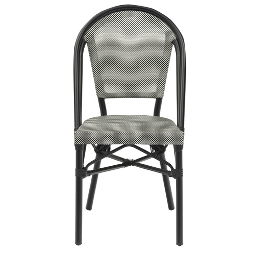 Garden chair Paris pakoworld aluminum black-textilene black and white