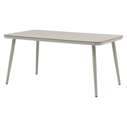 Table Ecco pakoworld aluminum grey-glass beige 160x90x75cm