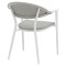 Garden armchair Pino pakoworld aluminum white-textilene gray