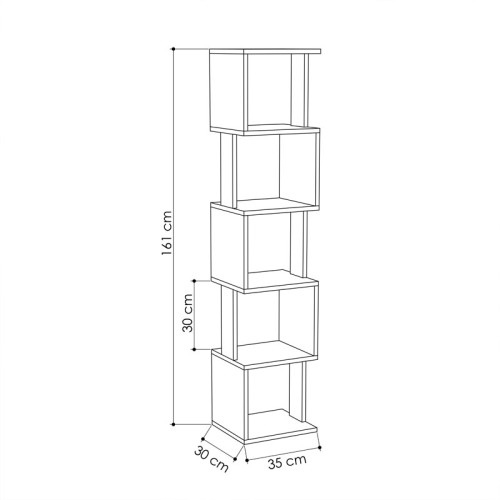 Етажерка- колона Piri 35x30x161 мока/бял DIOMMI 119-001124 Етажерка- колона Piri 35x30x161 мока/бял DIOMMI 119-001124
