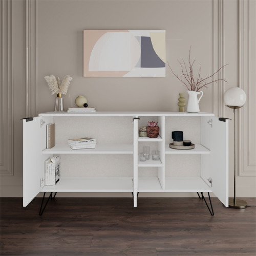 Buffet Clara pakoworld in white colour 142x35.5x82cm Buffet Clara pakoworld in white colour 142x35.5x82cm