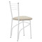 Chair Sasi pakoworld pu ecru-metal white