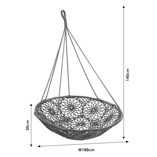 Хамак-люлка Baylee 102x32x140 бежов/кафяв DIOMMI 220-000003