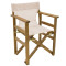 Garden dining table Retto set of 3 pieces solid beech wood walnut-PVC beige white 60x60x71cm