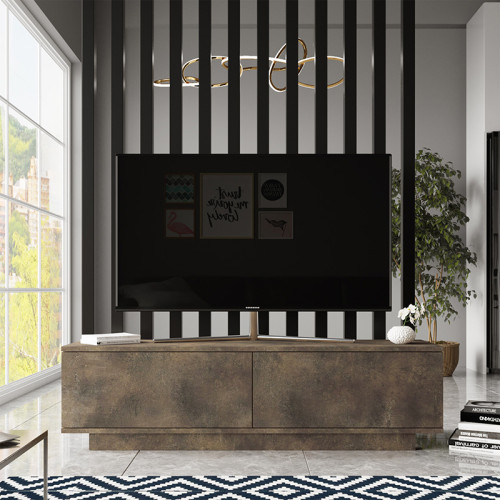 TV cabinet Zoeva pakoworld brown color antique 140x35,5x38cm