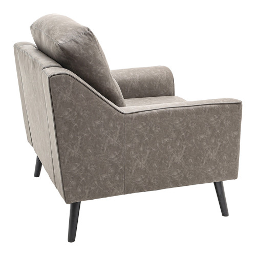 Armchair Lonnie pakoworld PU grey antique 94x95.5x92.5cm