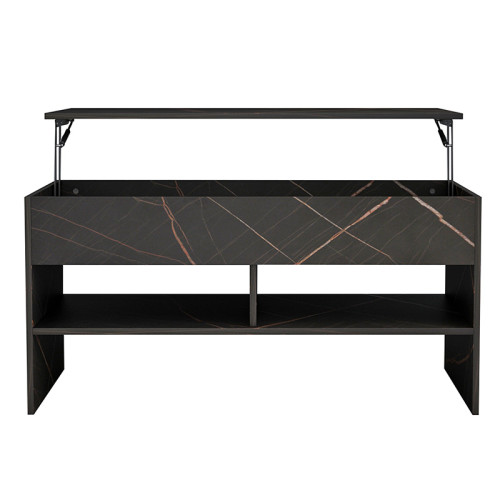 Law pakoworld polymorphic black marble coffee table 100x48x50cm