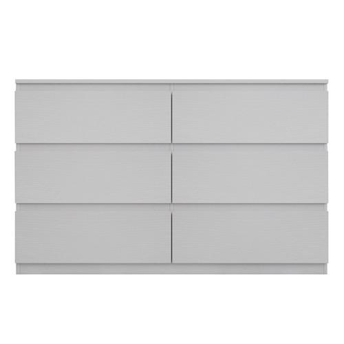 Chest of drawers Cindy pakoworld 6 drawers white 120x40x75cm
