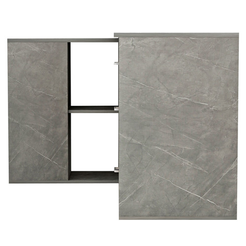 Polina pakoworld corner desk color grey marble120x100x75cm Polina pakoworld corner desk color grey marble120x100x75cm