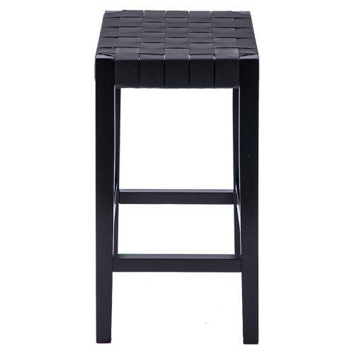 Stool Ridley pakoworld wood-pu black 51x34x61.5cm