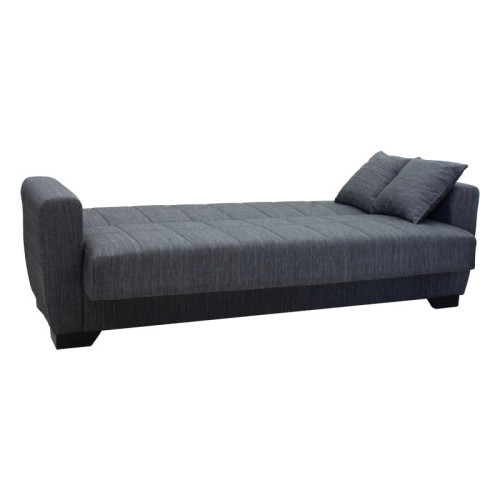 3 seater sofa-bed Beverly pakoworld fabric anthracite 213x80x78cm