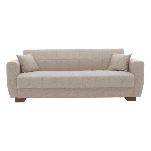 3 seater sofa-bed Beverly pakoworld fabric beige 213x80x78cm 3 seater sofa-bed Beverly pakoworld fabric beige 213x80x78cm