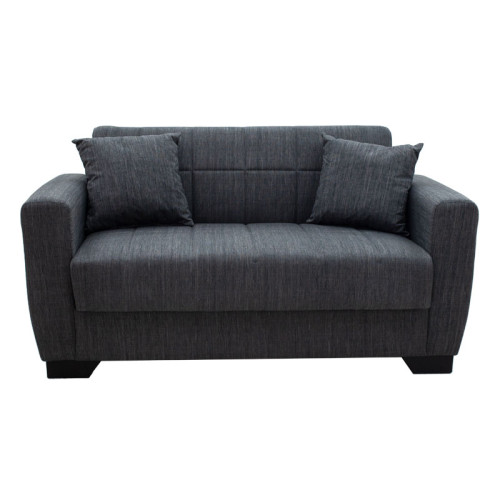 2 seater sofa-bed Beverly pakoworld fabric anthracite 153x80x78cm 2 seater sofa-bed Beverly pakoworld fabric anthracite 153x80x78cm