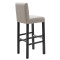 Bar stool Bari pakoworld with grey pu - wooden legs black