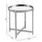 Side table Tristan pakoworld steel silver-glass silver D55x55cm