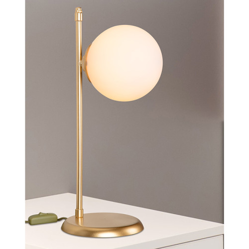 Table lamp Inclusive pakoworld Ε27 golden 16.5x21x45cm