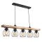 Ceiling light Jazzy pakoworld Ε27 walnut-black 100x12x75cm